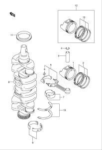  (2003) 115hp - () DF115TL drawing CRANKSHAFT