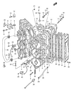 DT200GTCU From 20001G-231001 ()  1992 drawing CYLINDER HEAD (DT150 /​ 175 /​ 200 /​ 200T)