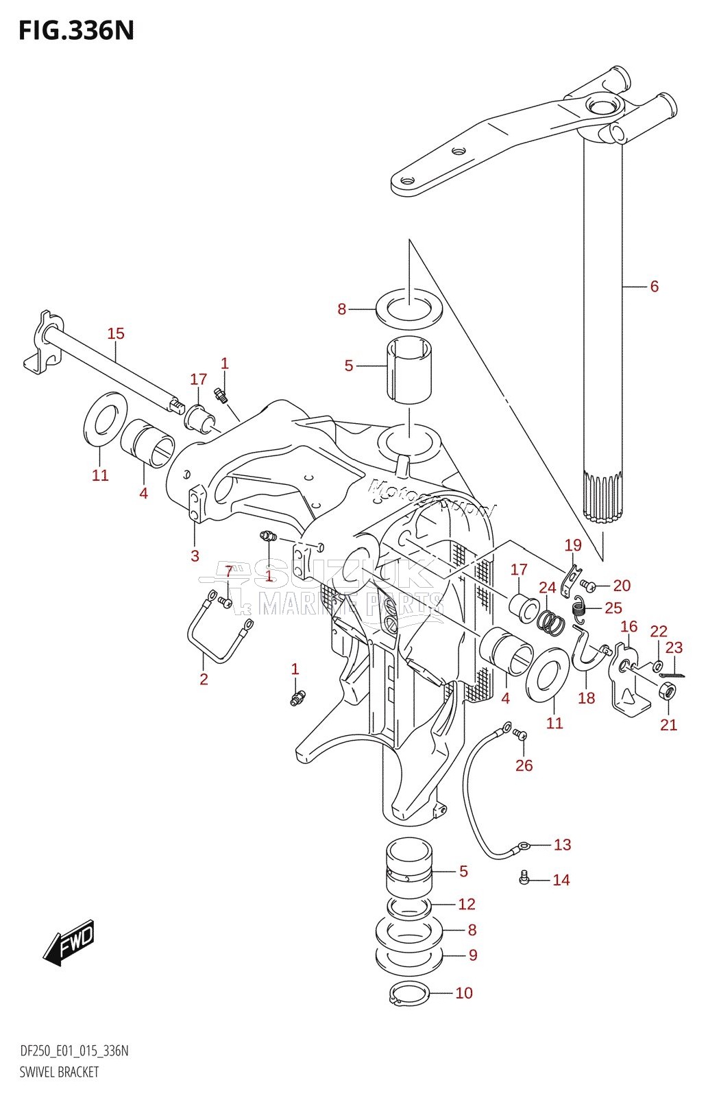 SWIVEL BRACKET (DF200T:E01:L-TRANSOM)