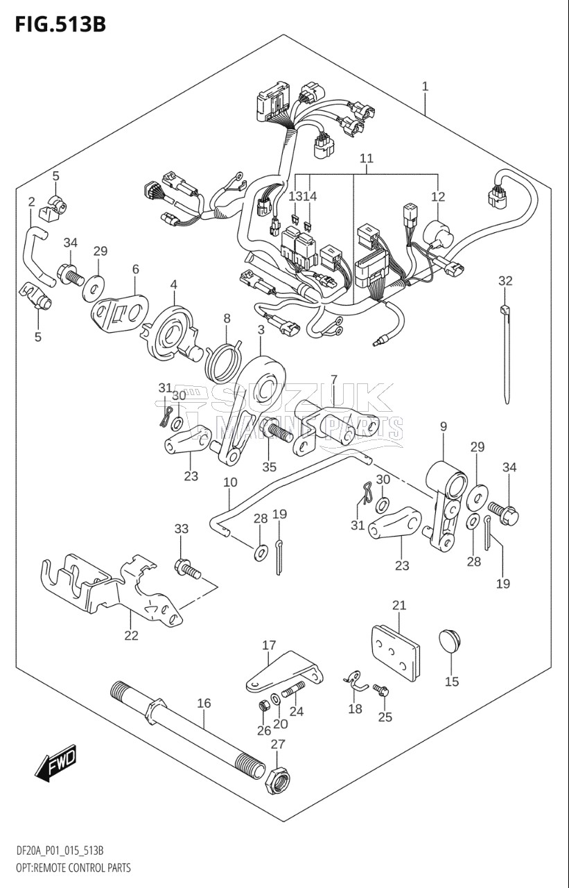 OPT:REMOTE CONTROL PARTS (DF15A:P01)