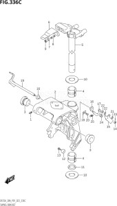 02504F-040001 (2020) 25hp P01-Gen. Export 1 (DF25  DF25A    DF25AT    DF25ATH    DF25Q  DF25R) DF25A drawing SWIVEL BRACKET (DF25AT,DF30AT)