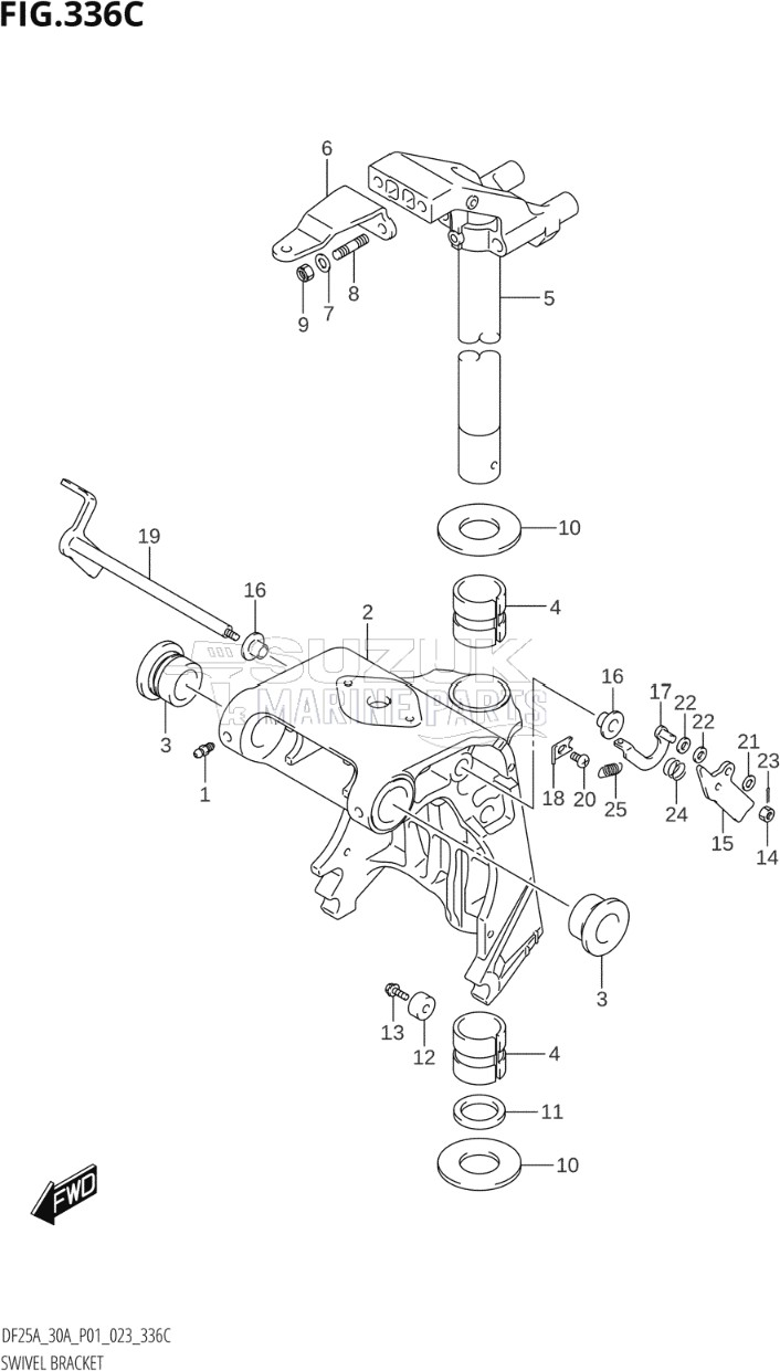 SWIVEL BRACKET (DF25AT,DF30AT)