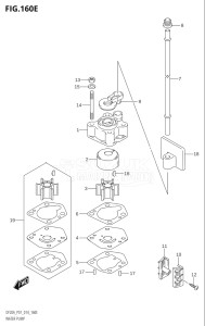 01504F-410001 (2014) 15hp P01-Gen. Export 1 (DF15A  DF15AR) DF15A drawing WATER PUMP (DF15AR:P01)