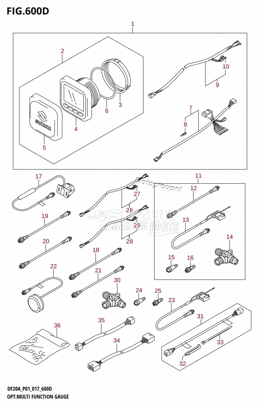 OPT:MULTI FUNCTION GAUGE (DF15AT:P01)