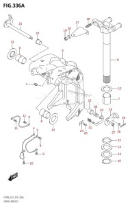 DF80A From 08002F-240001 (E01 E40)  2022 drawing SWIVEL BRACKET (DF70A,DF90A,DF100B)