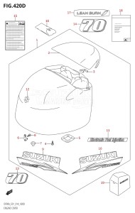 07003F-410001 (2014) 70hp E01 E40-Gen. Export 1 - Costa Rica (DF70A  DF70ATH) DF70A drawing ENGINE COVER (DF70ATH:E40)