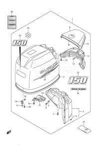 Outboard DF 150 drawing Engine Cover