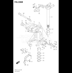 10004F-140001 (2021) 100hp E01 E40-Gen. Export 1 - Costa Rica (DF100BT  DF100BT   DF100BT) DF100B drawing SWIVEL BRACKET (SEE NOTE)