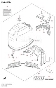 DF175T From 17502F-310001 (E03)  2013 drawing ENGINE COVER (DF150Z:E03)