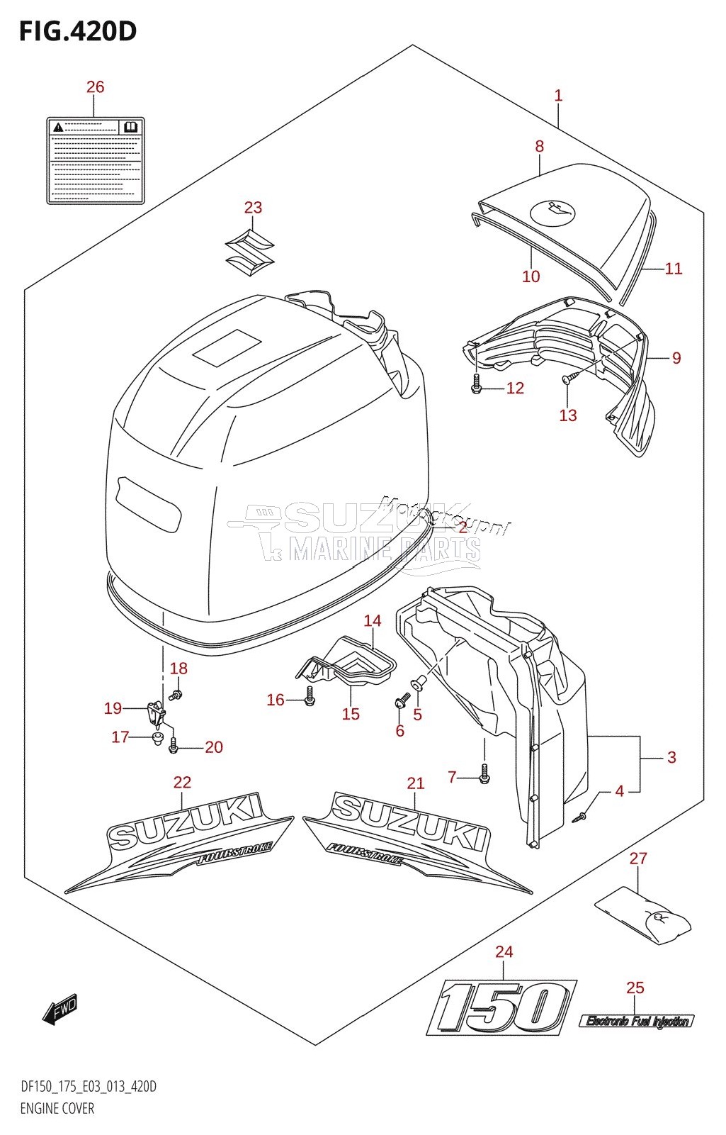 ENGINE COVER (DF150Z:E03)