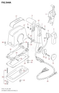 DF150Z From 15001Z-680001 (E03)  2006 drawing OPT:REMOTE CONTROL ASSY SINGLE (1)