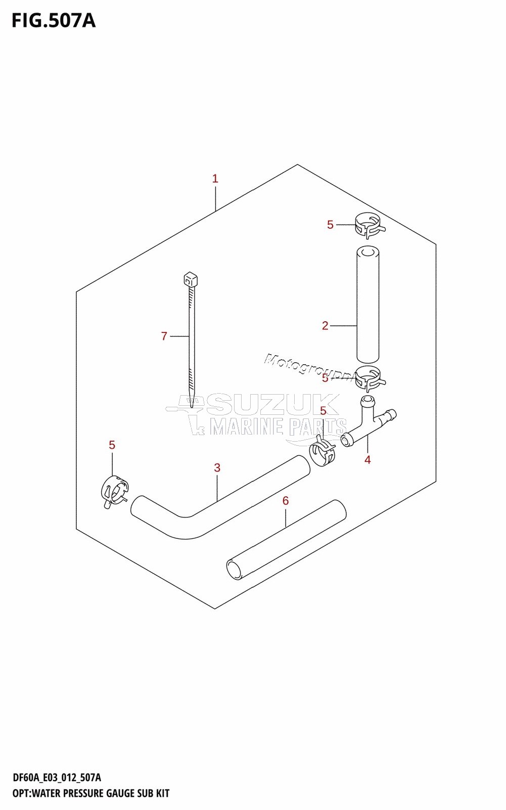 OPT:WATER PRESSURE GAUGE SUB KIT