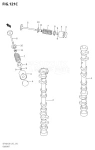 14003Z-310001 (2013) 140hp E01 E40-Gen. Export 1 - Costa Rica (DF140AZ) DF140AZ drawing CAMSHAFT (DF140AZ:E01)