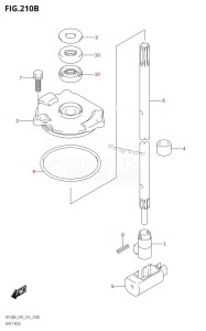 DF115AZ From 11503Z-510001 (E03)  2015 drawing SHIFT ROD (DF115AT:E03)