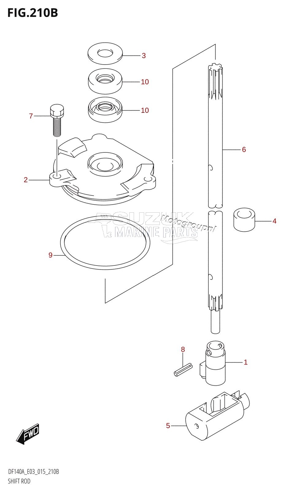 SHIFT ROD (DF115AT:E03)