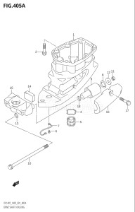 14002Z-110001 (2011) 140hp E01 E40-Gen. Export 1 - Costa Rica (DF140WZ  DF140Z) DF140 drawing DRIVE SHAFT HOUSING