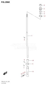 04003F-510001 (2005) 40hp E01 E13-Gen. Export 1 -  SE  Asia (DF40A  DF40AQH  DF40AST  DF40ATH) DF40A drawing CLUTCH ROD (DF50A:E01)