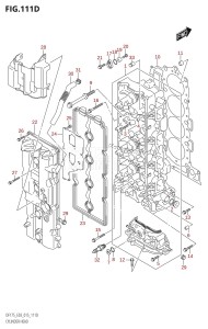 DF175ZG From 17502Z-510001 (E03)  2015 drawing CYLINDER HEAD (DF150ZG:E03)