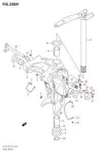 DF250 From 25003F-310001 (E03)  2013 drawing SWIVEL BRACKET (DF250ST:E03:L-TRANSOM)