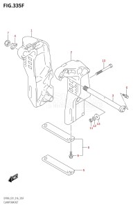 08002F-610001 (2016) 80hp E01 E40-Gen. Export 1 - Costa Rica (DF80A) DF80A drawing CLAMP BRACKET (DF80A:E40)