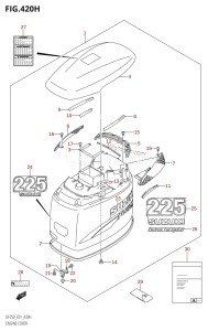 DF225Z From 22503Z-010001 (E01 E40)  2010 drawing ENGINE COVER ((DF225WT,DF225WZ):(K5,K6,K7,K8,K9))