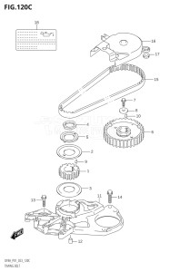 00994F-140001 (2021) 9.9hp P01-Gen. Export 1 (DF9.9A) DF9.9A drawing TIMING BELT (DF8AR)