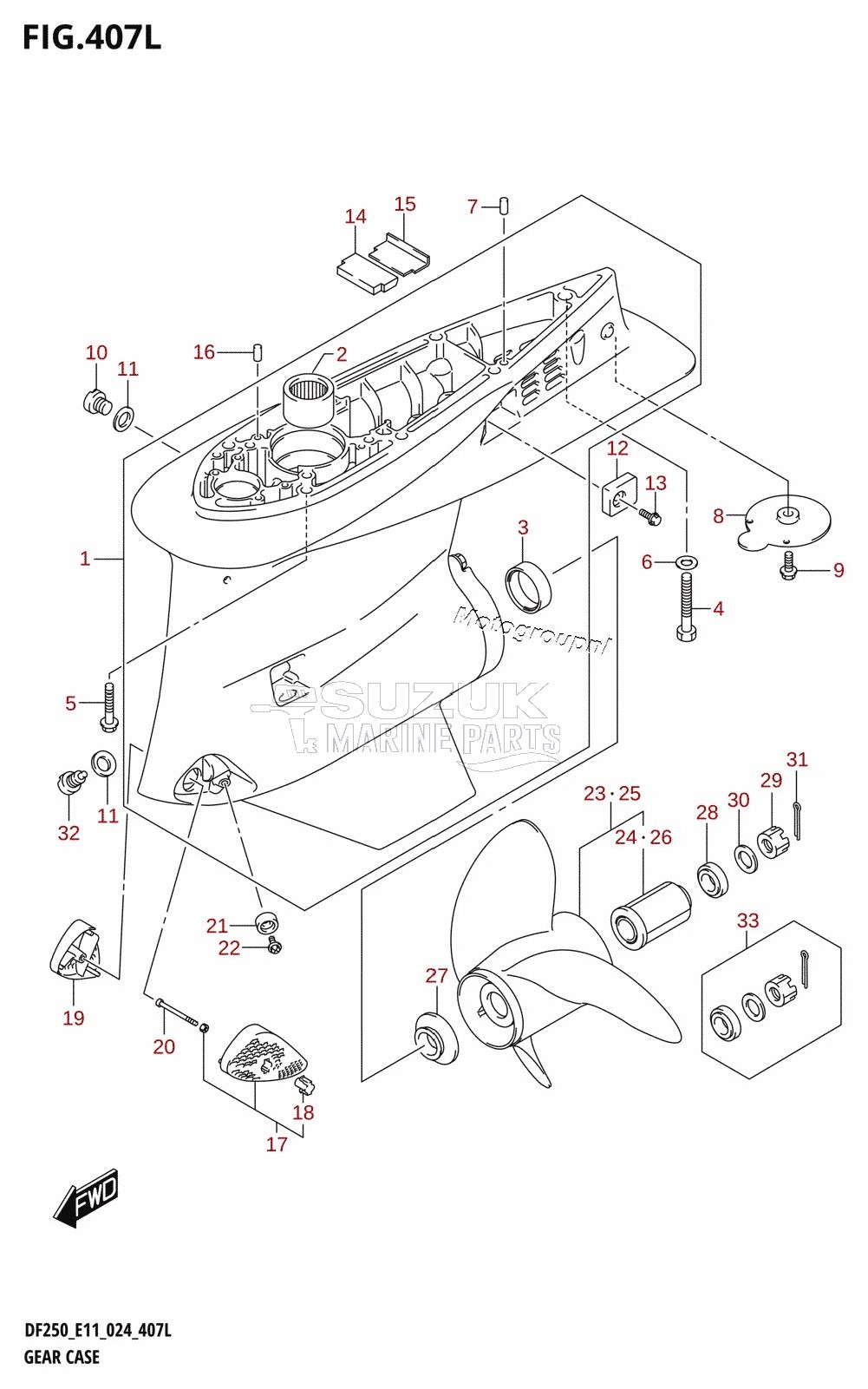 GEAR CASE (DF250ST)