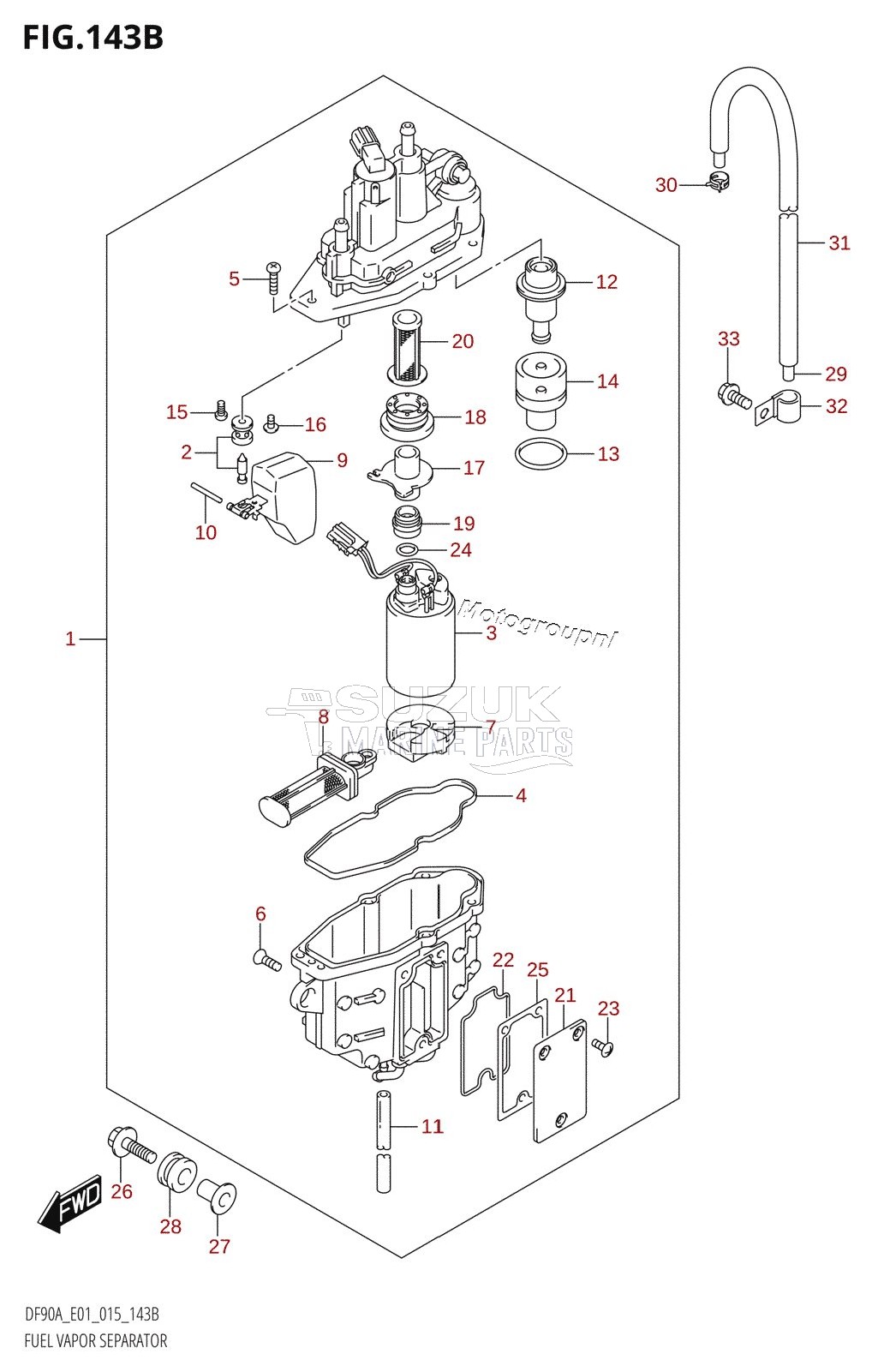 FUEL VAPOR SEPARATOR (DF70A:E40)