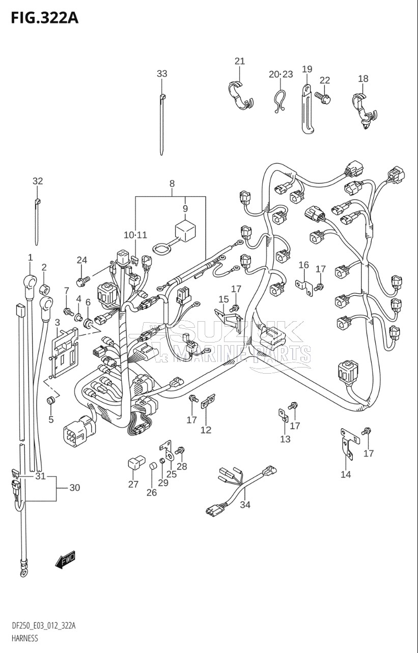 HARNESS (DF200T:E03)