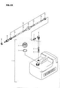 DT9.9C From 00994-581001 ()  1995 drawing FUEL TANK (DT8C PLASTIC)