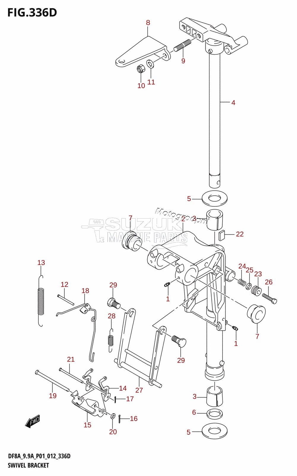 SWIVEL BRACKET (DF9.9AR:P01)