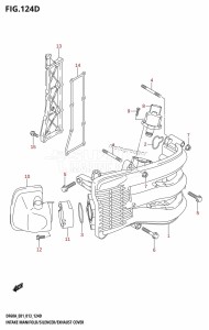 DF40A From 04003F-310001 (E01)  2013 drawing INTAKE MANIFOLD /​ SILENCER /​ EXHAUST COVER (DF40ATH:E01)