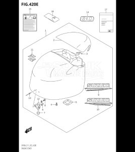 10004F-140001 (2021) 100hp E01 E40-Gen. Export 1 - Costa Rica (DF100BT  DF100BT   DF100BT) DF100B drawing ENGINE COVER (DF80A:(021,022,023))