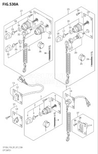 10003F-410001 (2014) 100hp E01 E40-Gen. Export 1 - Costa Rica (DF100AT  DF100BT) DF100A drawing OPT:SWITCH