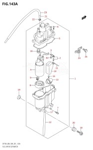 07002F-980001 (2009) 70hp E01-Gen. Export 1 (DF70ATK9) DF70A drawing FUEL VAPOR SEPARATOR