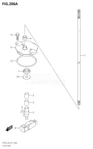 25003Z-710001 (2017) 250hp E03 E40-USA - Costa Rica () DF250Z drawing CLUTCH ROD (DF200T:E03)