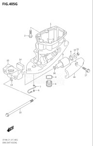 11503F-710001 (2017) 115hp E11 E40-Gen. Export 1-and 2 (DF115AT) DF115A drawing DRIVE SHAFT HOUSING (DF140AT:E40)