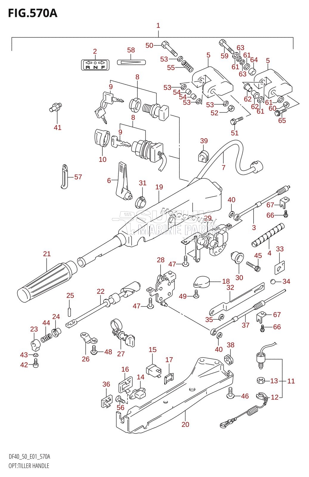 OPT:TILLER HANDLE