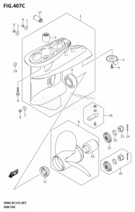 DF60A From 06002F-510001 (E01 E40)  2015 drawing GEAR CASE (DF40ATH:E01)