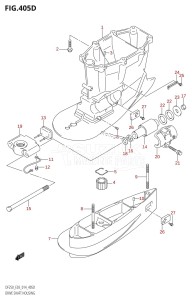 DF225Z From 22503Z-410001 (E03)  2014 drawing DRIVE SHAFT HOUSING (DF225Z:E03)