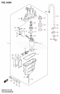 DF50A From 05003F-610001 (E01)  2016 drawing FUEL VAPOR SEPARATOR (DF60A:E40)