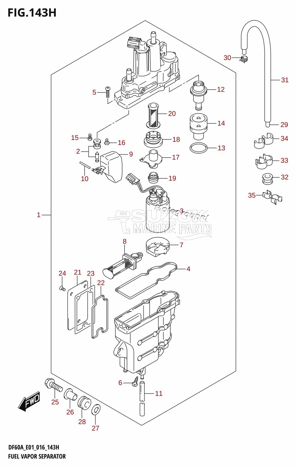 FUEL VAPOR SEPARATOR (DF60A:E40)