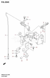 DF60A From 06002F-410001 (E01 E40)  2014 drawing CLUTCH SHAFT (DF60AVT:E40)