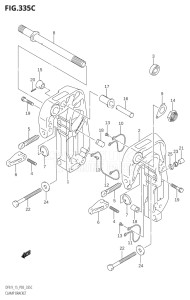 01502F-421001 (2004) 15hp P03-U.S.A (DF15K4) DF15 drawing CLAMP BRACKET (DF9.9T,DF9.9TH)