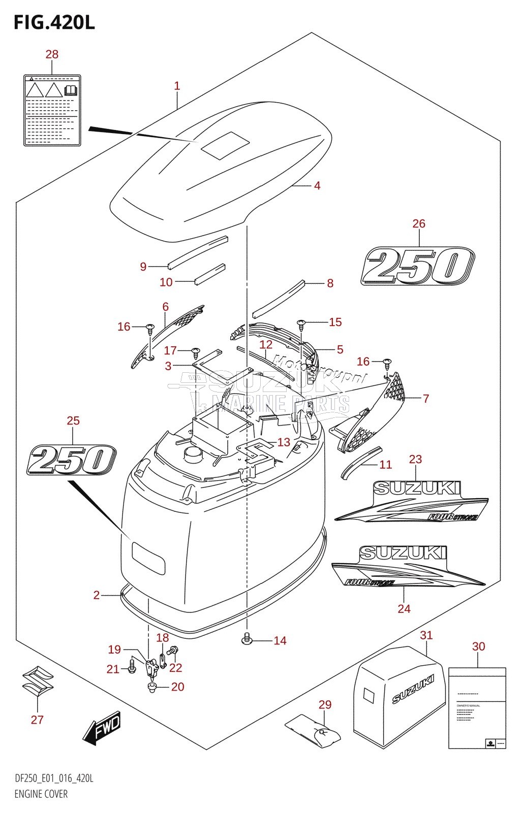 ENGINE COVER (DF250T:E40,DF250Z:E40)