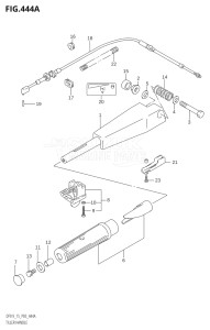 01502F-421001 (2004) 15hp P03-U.S.A (DF15K4) DF15 drawing TILLER HANDLE (K4)