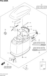 25003Z-040001 (2020) 250hp E03-USA (DF250Z  DF250Z) DF250Z drawing ENGINE COVER (DF225T,DF225Z)