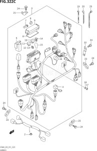 04003F-310001 (2013) 40hp E03-USA (DF40A  DF40AQH  DF40AT  DF40ATH) DF40A drawing HARNESS (DF60A:E03)