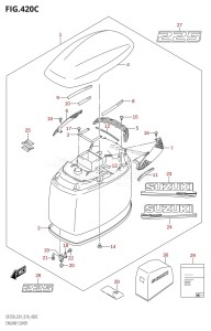 DF200Z From 20002Z-910001 (E01 E40)  2019 drawing ENGINE COVER (DF225T:E01,DF225Z:E01)