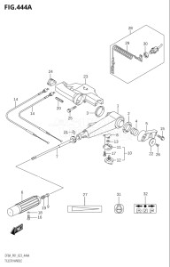 00801F-140001 (2021) 8hp E01 P01-Gen. Export 1   - (DF8A   DF8AR  DF8AR) DF8A drawing TILLER HANDLE (DF8A,DF9.9A)